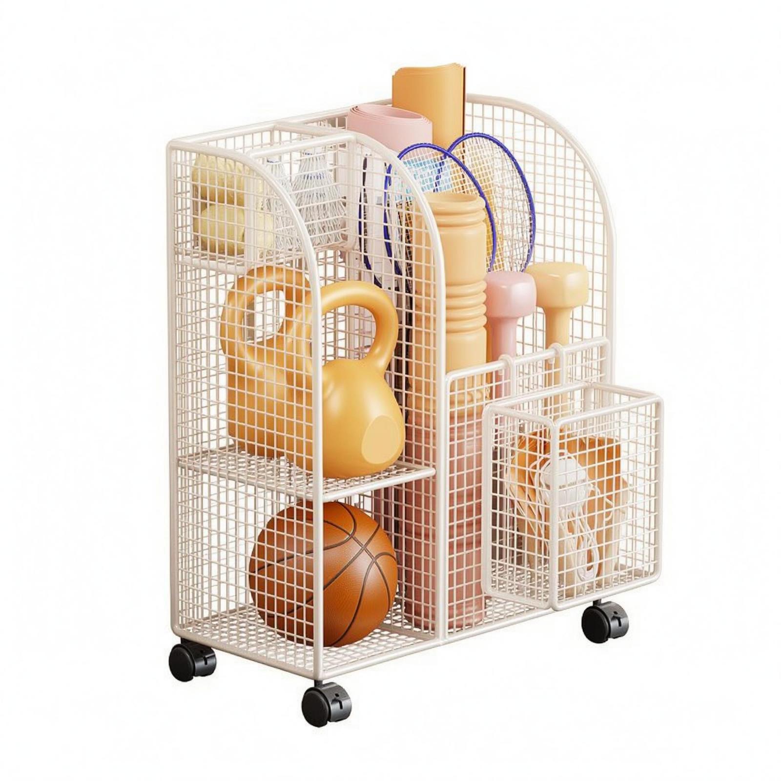 Yoga Fitness Ball - Compact Iron Wire Rack for Exercise