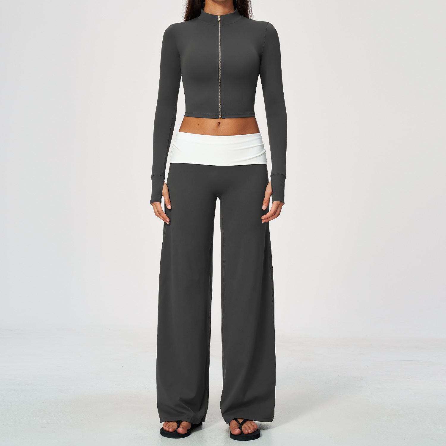Zip Jacket Wide Leg Pants 2 Pi - Yoga Fitness Yoga recension och pris