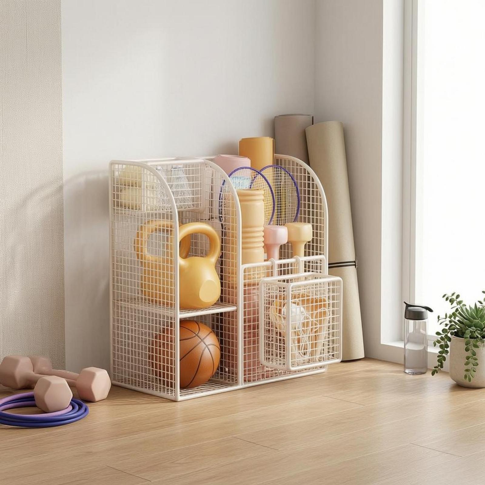 Compact Iron Wire Rack for Exe - Yoga Fitness Ball recension och pris