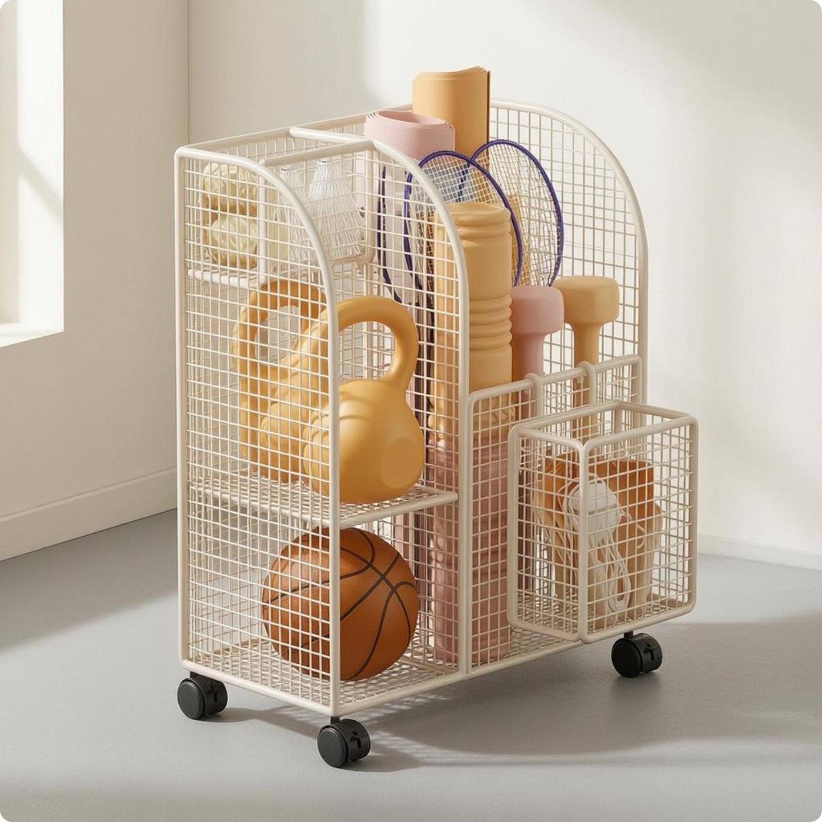 Compact Iron Wire Rack for Exe - Yoga Fitness Ball recension och pris